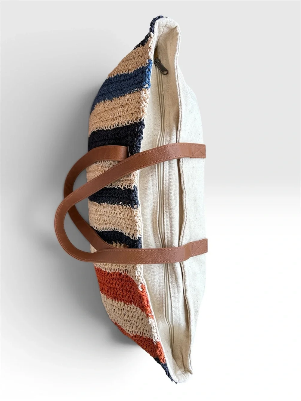 Rays for Days Shorebreak Weekender Woven Stripe Beach Tote Bag